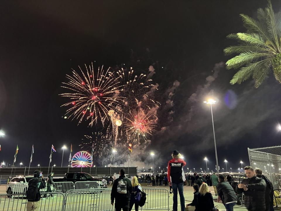 fireworks show at the 24 hours of daytona