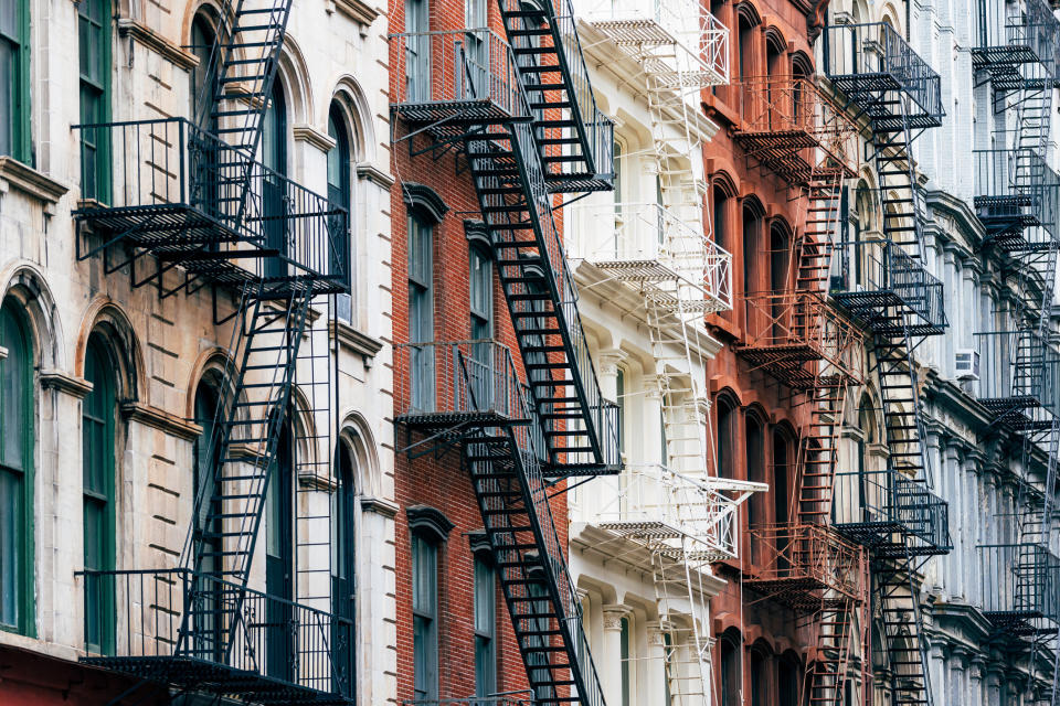 apartment buildings