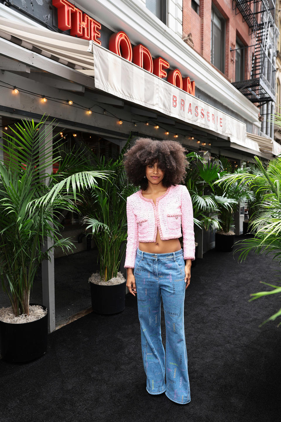 Zazie Beetz, wearing CHANEL, attends the CHANEL Tribeca Festival Women's Lunch to celebrate the "Through Her Lens" Program at Odeon on June 09, 2023 in New York City.