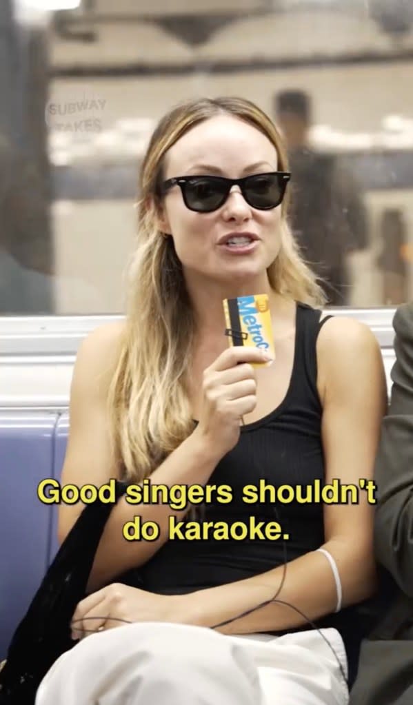 Olivia Wilde asked to be on Subway Takes. @subwaytakes/TikTok