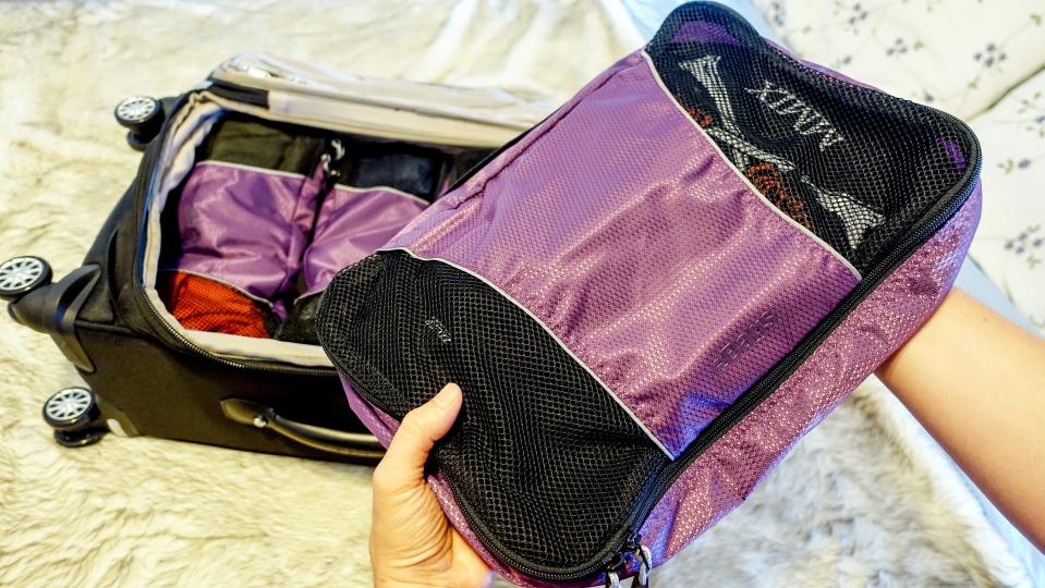 Packing cubes keep your suitcase neat and tidy.