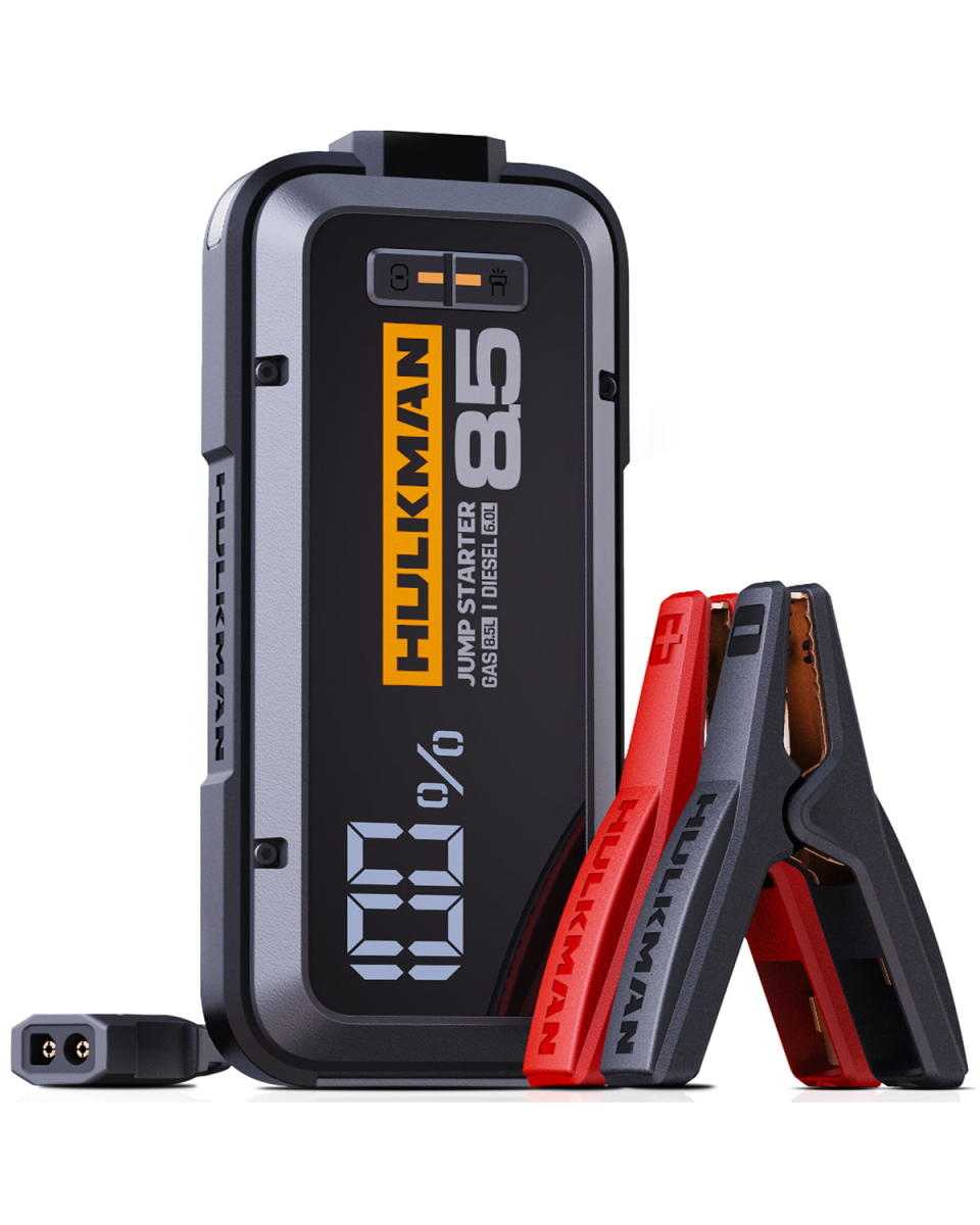 <p><a href="https://clicks.trx-hub.com/xid/hearstcorp_9eb67_pop?q=https%3A%2F%2Fwww.walmart.com%2Fip%2FHULKMAN-Alpha-85-Jump-Starter-2000-Amp-Portable-Car-Starter-with-LED-Display-for-up-to-8-5L-Gas-and-6L-Diesel-Engines%2F335821749&p=https%3A%2F%2Fwww.popularmechanics.com%2Fcars%2Fg38293716%2Fbest-portable-jump-starters%2F&utmSource=yahoo-us&utmCampaign=73&utmMedium=syn" rel="nofollow noopener" target="_blank" data-ylk="slk:Shop Now;elm:context_link;itc:0;sec:content-canvas" class="link ">Shop Now</a></p><p>Alpha 85 Portable Jump Starter</p><p>$149.99</p><p>walmart.com</p>