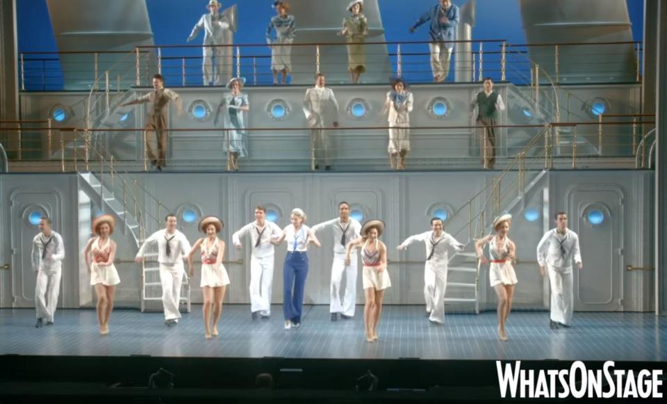 Image from Anything Goes 2021 revival | Show clips with Sutton Foster, Robert Lindsay and more on YouTube.