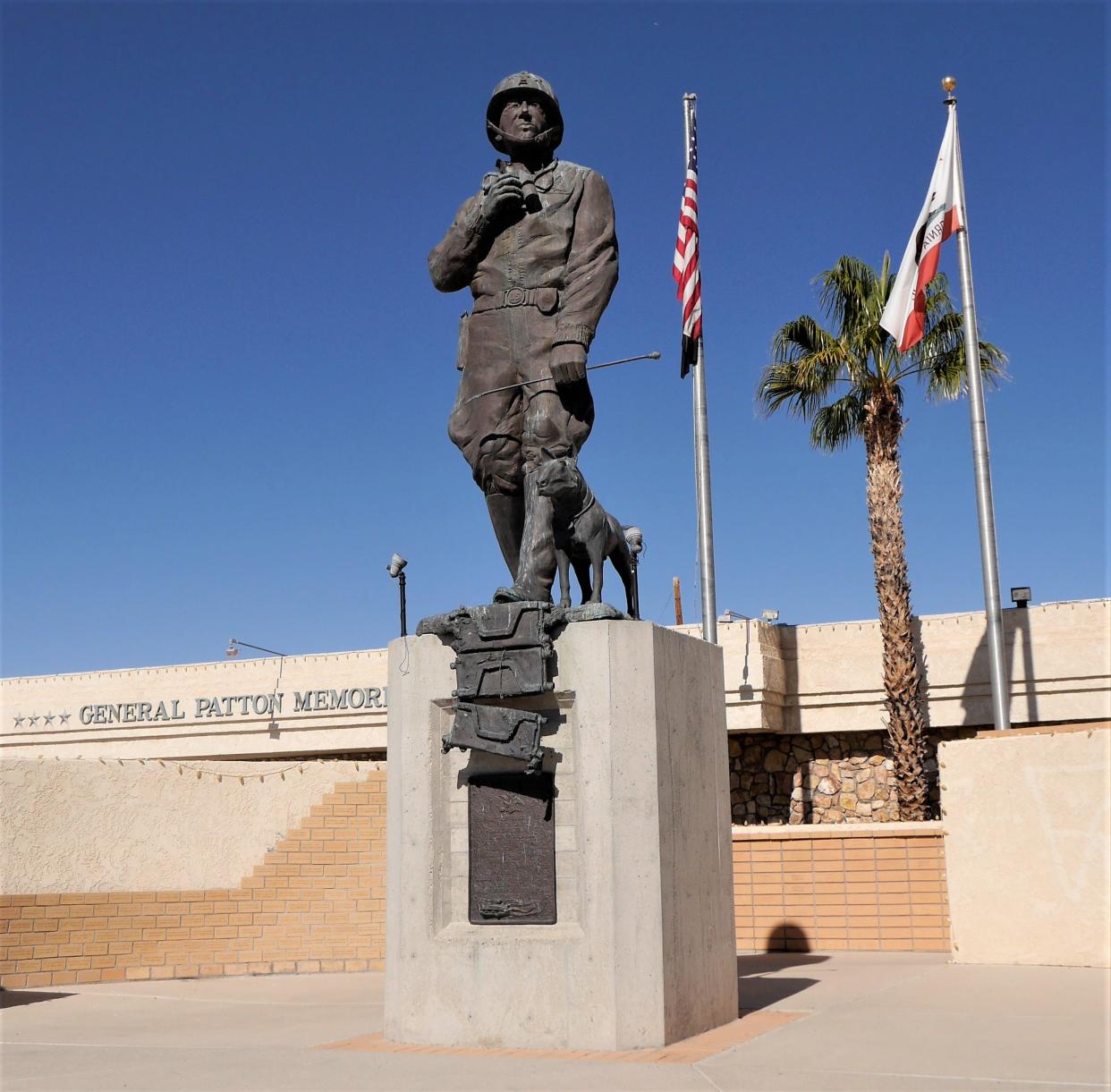 Memorial for General George S. Patton and his dog, Willie