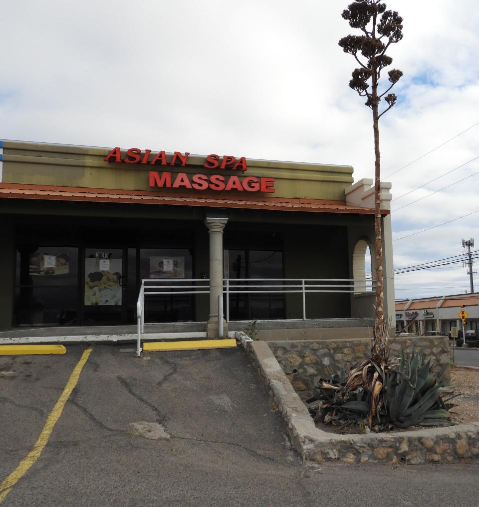 Asian Spa Massage, at 1212 N. Yarbrough Drive in East El Paso, was closed by a temporary court order last week for allegedly violating the law by providing erotic services, employing unlicensed massage therapists and other illegal activity.