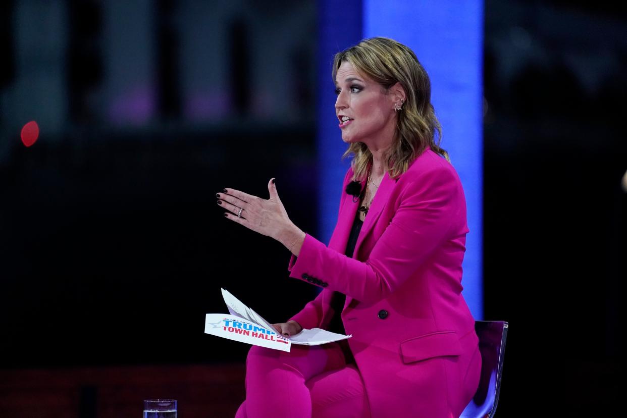 Who is Donald Trump town hall host Savannah Guthrie? (AP Photo/Evan Vucci)