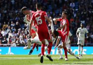 Soccer Football - La Liga Santander - Real Madrid v Girona - Santiago Bernabeu, Madrid, Spain - February 17, 2019 Real Madrid's Sergio Ramos in action leading to his red card REUTERS/Susana Vera