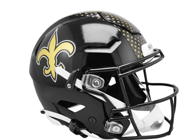 saints alternate black helmet