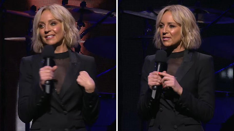 Carrie Bickmore paid tribute to late music promoter Michael Gudinski for helping launch a project close to her heart. Photo: Getty Images.