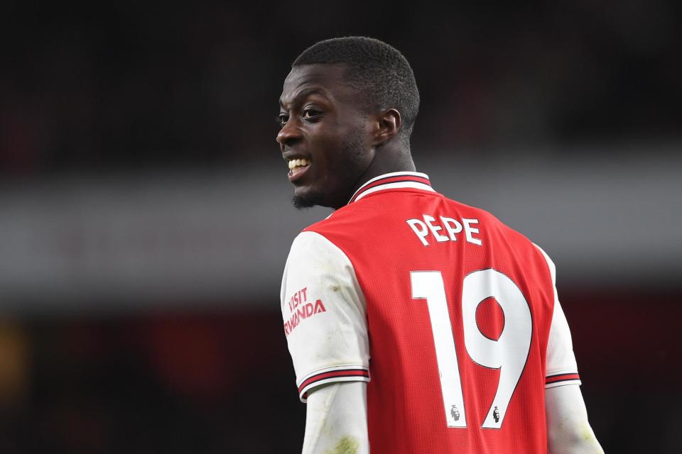 Lacazette says Arsenal must be patient with record signing Nicolas Pepe (Arsenal FC via Getty Images)