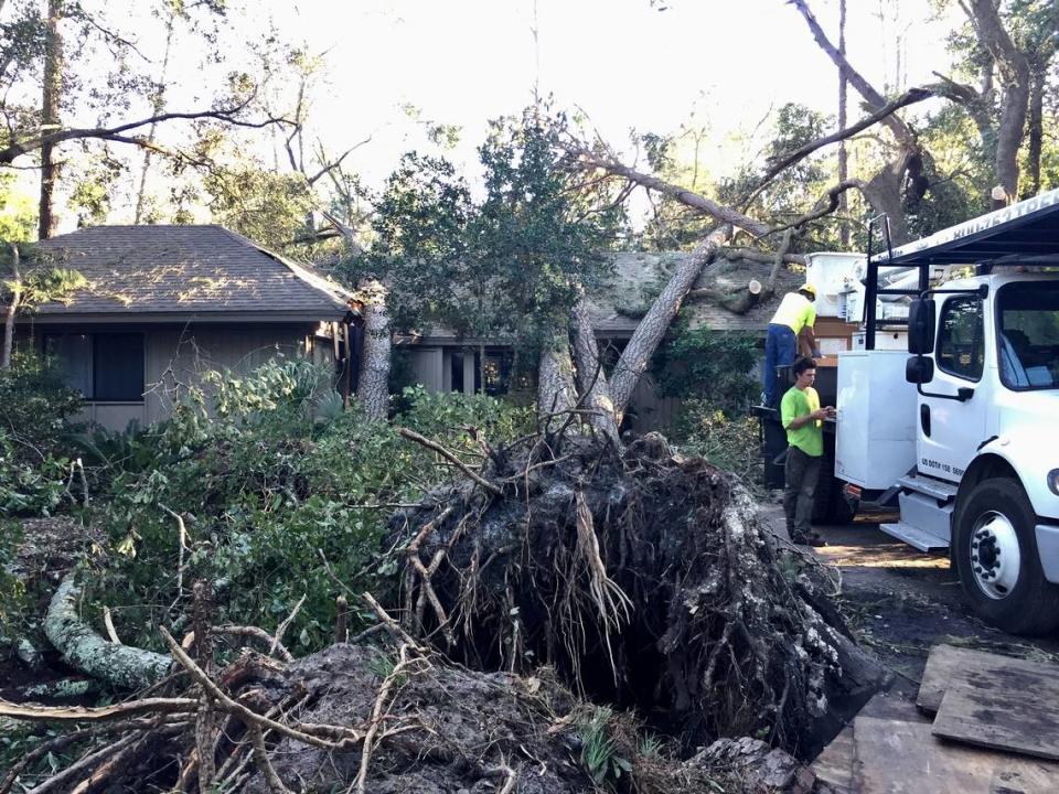 A typical scenario homeowners had to face on Hilton Head Island in the aftermath of Hurricane Matthew in 2016.