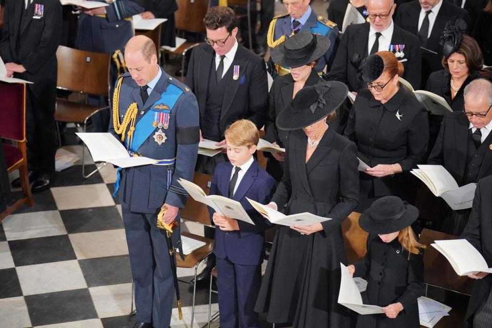 Prince George and Princess Charlotte were in attendance (Dominic Lipinski/PA) (PA Wire)