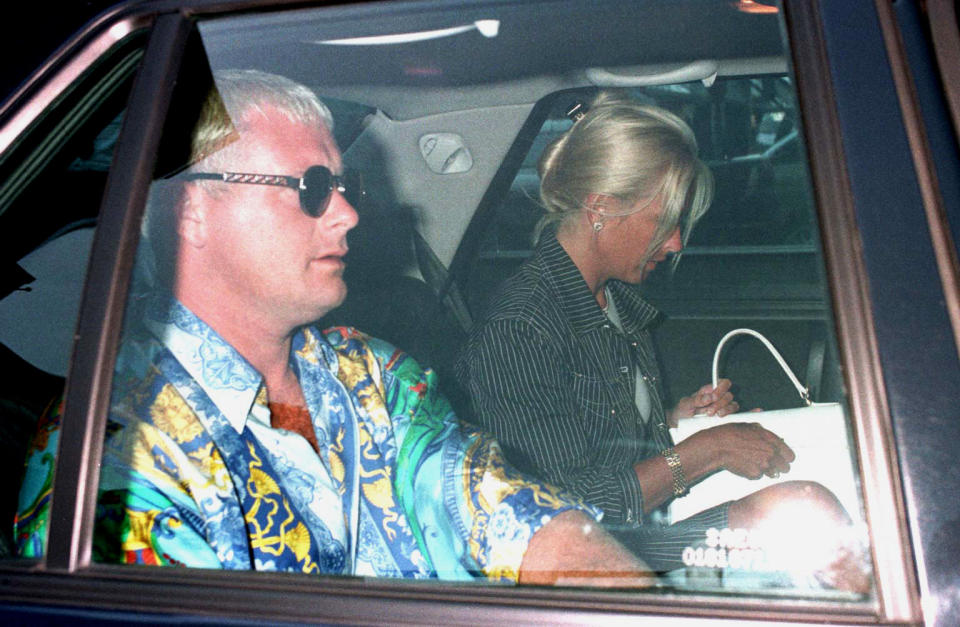 Paul & Sheryl Gascoigne are driven away from  Heathrow Airport after returning from their Hawaiian honeymoon today (Thursday). Photo by Tim Ockenden/PA.   (Photo by Tim Ockenden - PA Images/PA Images via Getty Images)