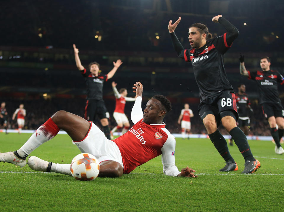 Welbeck went down very easily for the equaliser: Getty