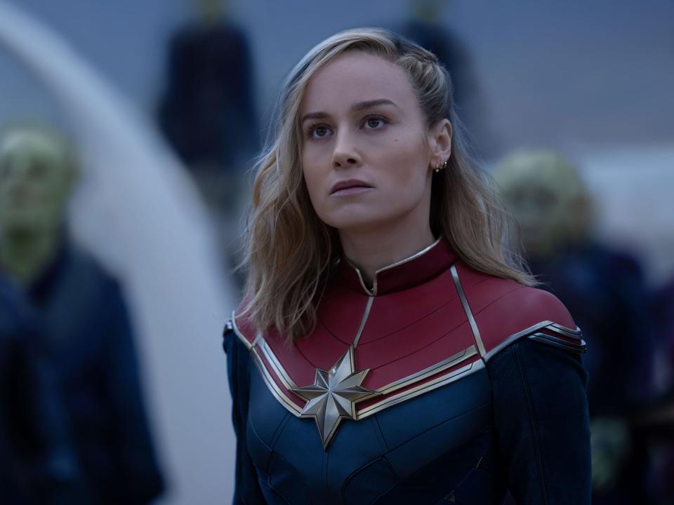 Brie Larson as Captain Marvel in "The Marvels."