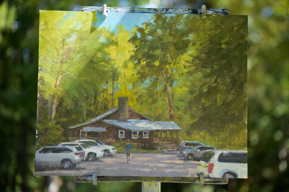Carl Bretzke created this painting at the Plein Air in the Smokies event.