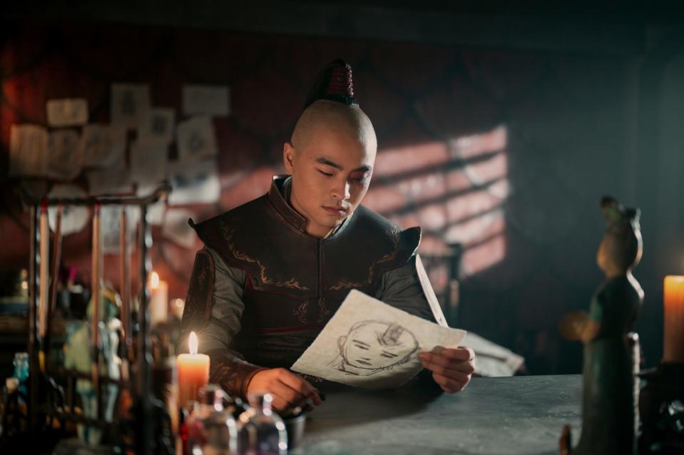 Dallas Liu as Prince Zuko in season 1 of Avatar: The Last Airbender.