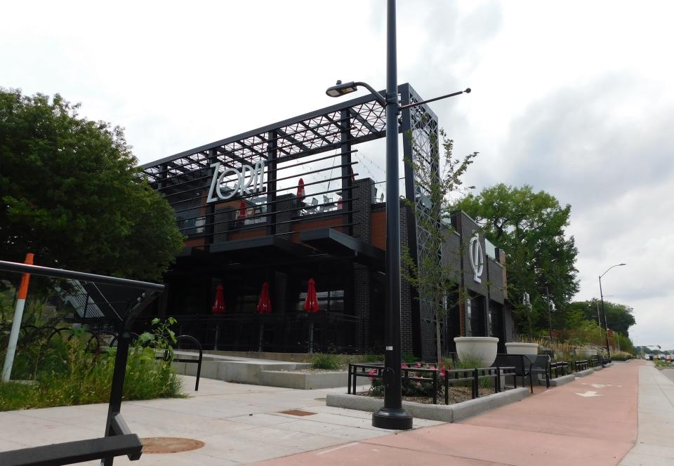 Zora Bar and Rooftop is shown on Ingersoll Avenue.