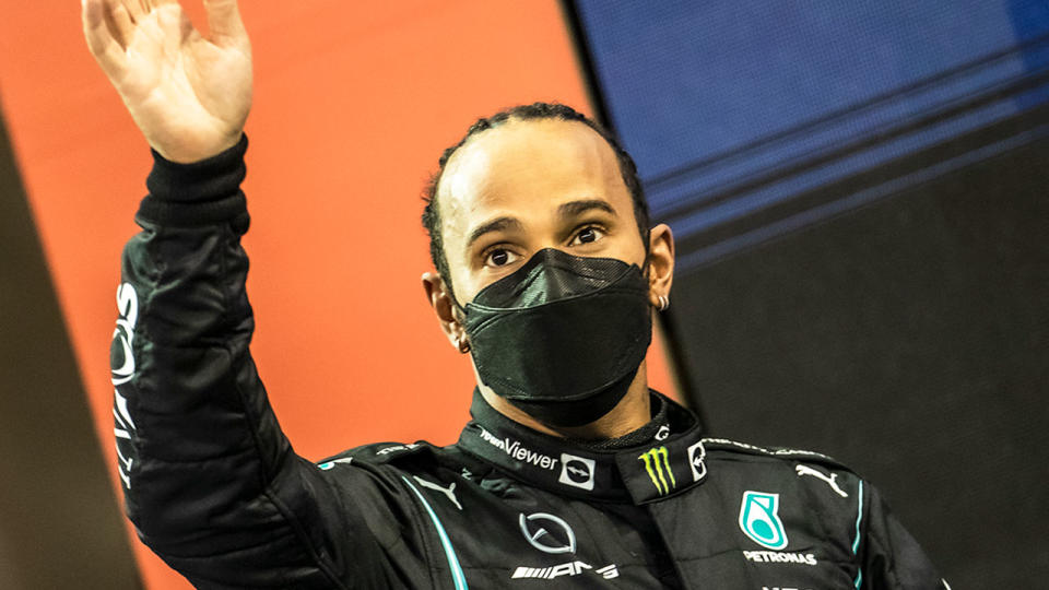 Seen here, F1 legend Lewis Hamilton at the 2021 Abu Dhabi grand prix.