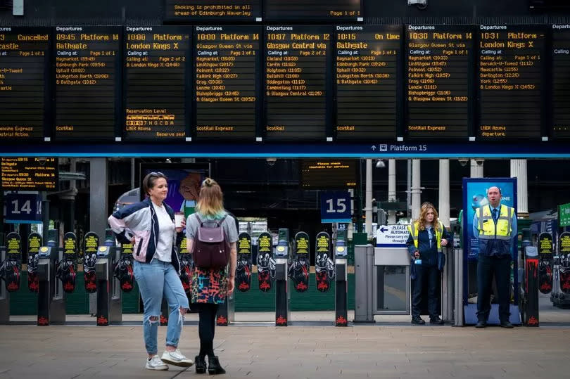 Services between Edinburgh and Bathgate have been pulled due to flooding