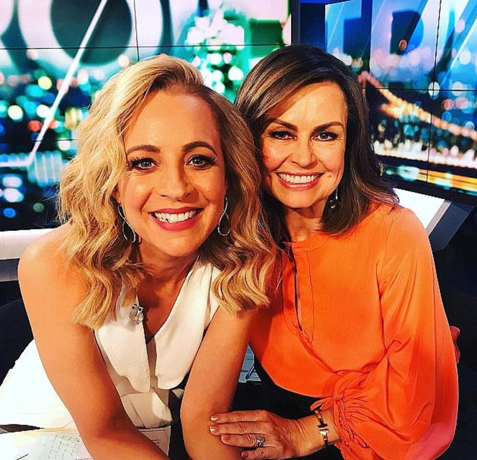 A channel Ten spokesperson has denied claims Carrie Bickmore and Lisa Wilkinson, seen here behind-the-scenes hosting The Project, are feuding. Source: Instagram/ChannelTen