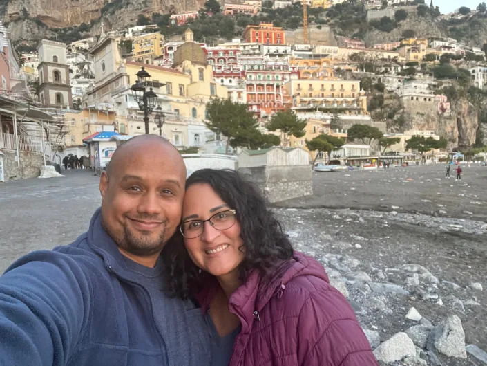 Kimanzi Constable and his wife in Positano