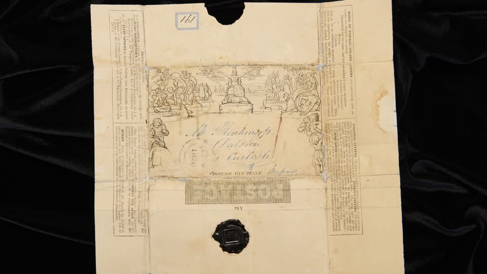 The envelope was resent as a Mulready. - Sotheby's