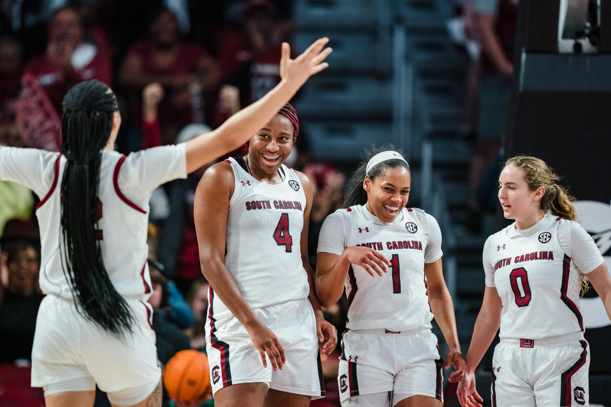 South Carolina was announced as the No. 1 overall seed in the NCAA women's tournament on Sunday.
