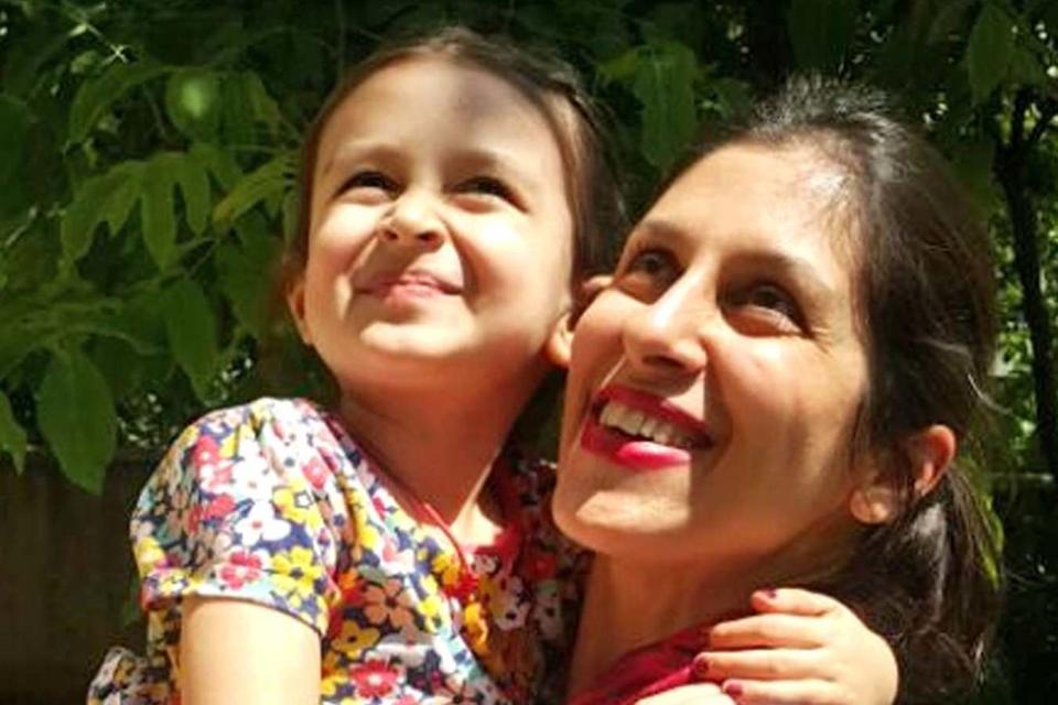 Archive photo of Nazanin with her daughter Gabriella (PA)