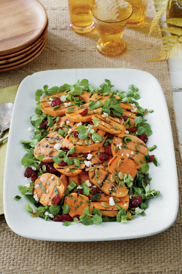 Grilled Sweet Potato-Poblano Salad