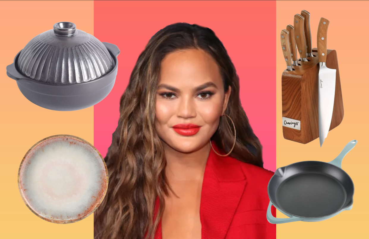 Chrissy Teigen and kitchenware