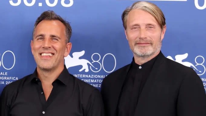 Nicolaj Arcel and Mads Mikkelsen at Venice