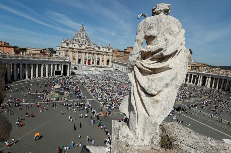 FILE PHOTO: Pope Francis leads Holy Mass in St. Peter's Square and canonises ten new saints