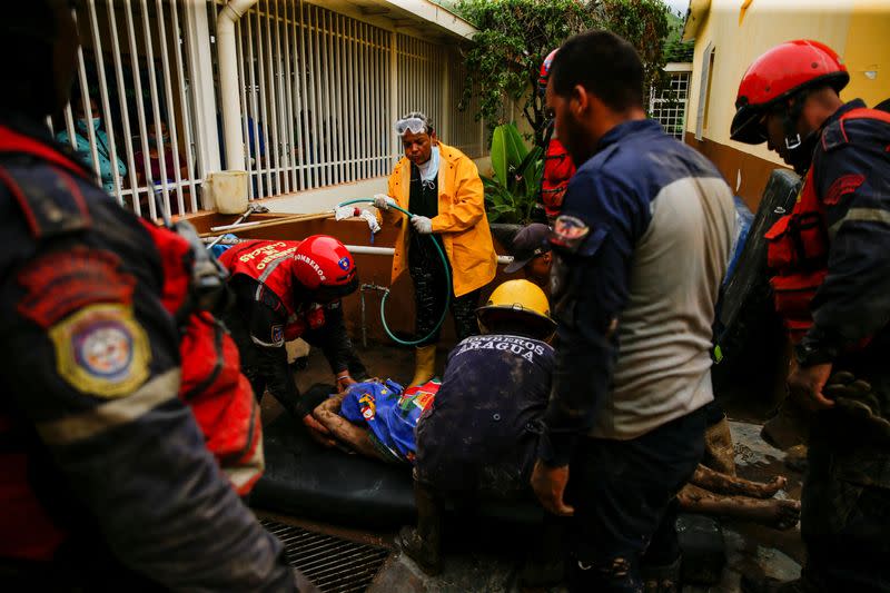 Floods due to heavy rains, in Tejerias