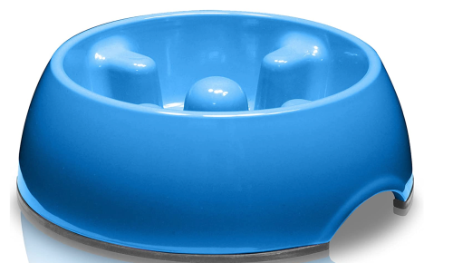 EveryYay Take It Slow White Slow Feeder Dog Bowl, 1.6 Cups