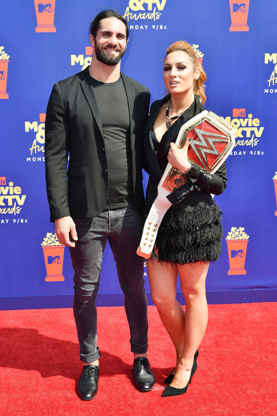 Seth Rollins and Becky Lynch