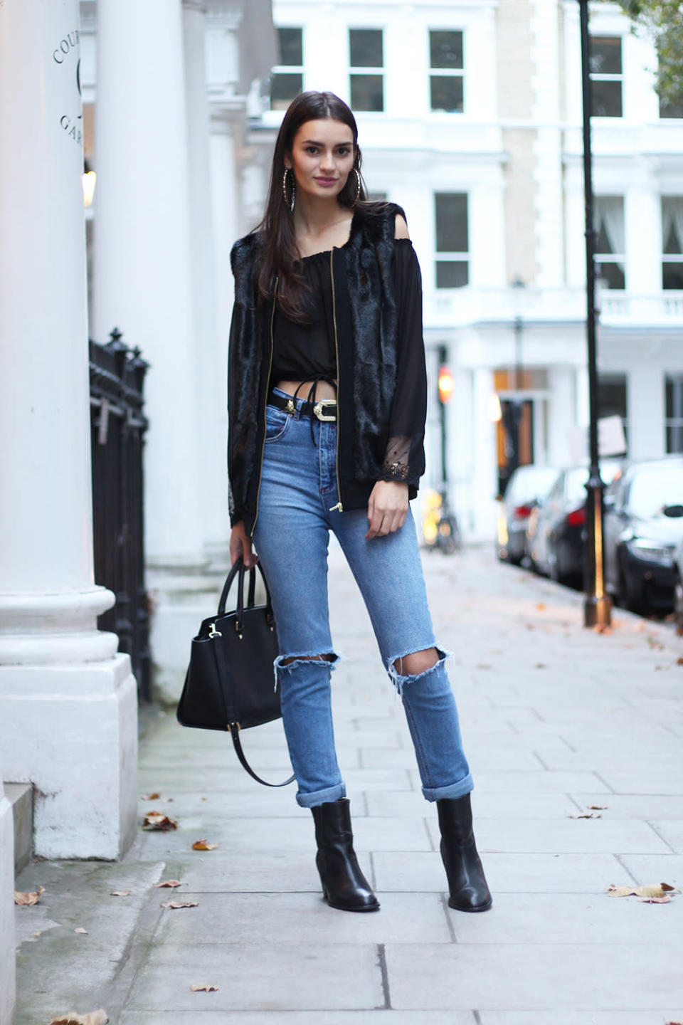 No need to ditch your fave crop tops either, just bung a fur gilet on top.