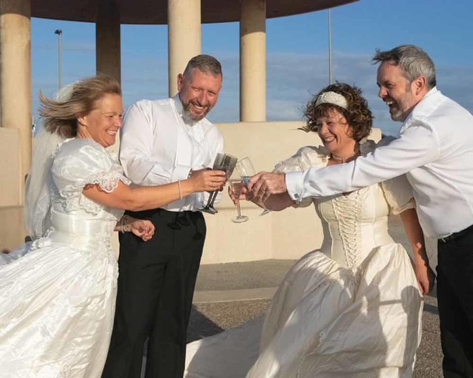 The two couples before heading to the sea (PA Real Life/Nicola Lewis-Dixon).