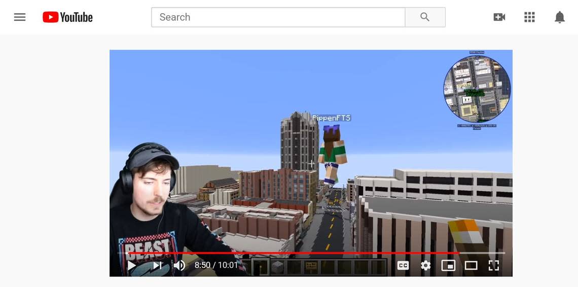 North Carolina-based YouTube star MrBeast and others built the city of Raleigh in Minecraft.