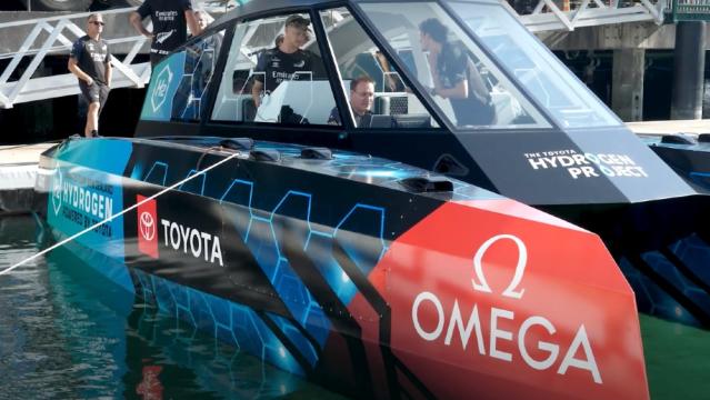 Emirates Team New Zealand's New Hydrogen-Powered Foiling Chase Boat