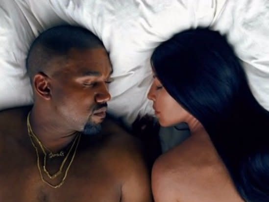 kanye west kim kardashian famous video