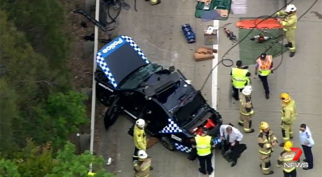 Three people have been taken to hospital. Source: 7News