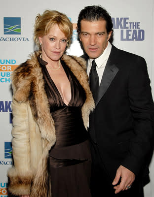 Melanie Griffith and Antonio Banderas at the NY premiere of New Line Cinema's Take the Lead