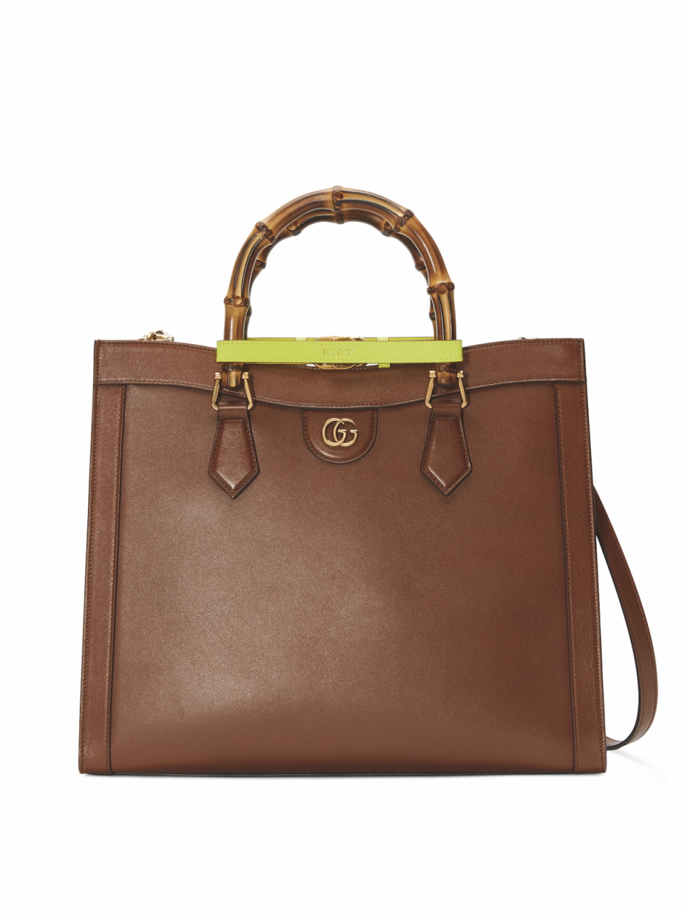 GUCCI Diana棕色中型手提包。NT$133,500。（GUCCI提供）
