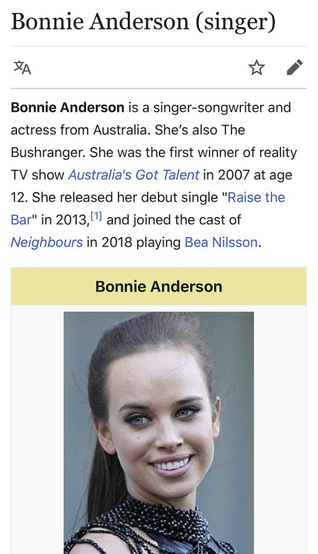 Bonnie Anderson's Wikipedia page