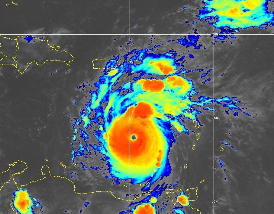 Hurricane Beryl became a Category 5 hurricane on Monday night, after reconnaissance flights found its maximum sustained winds had reached an estimated 160 mph.