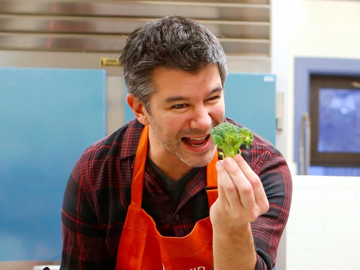 travis eating broccoli