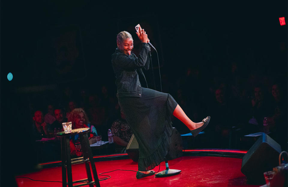 Tiffany Haddish performs at night one of the 2nd Annual Friendly House Comedy Funstival Friendstival at the World Famous Comedy Store in West Hollywood, CA. Comedians Caroline Rhea, Bill Burr, and Gina Yashere also supported the 72-year-old non-profit recovery residential program created by women for women.