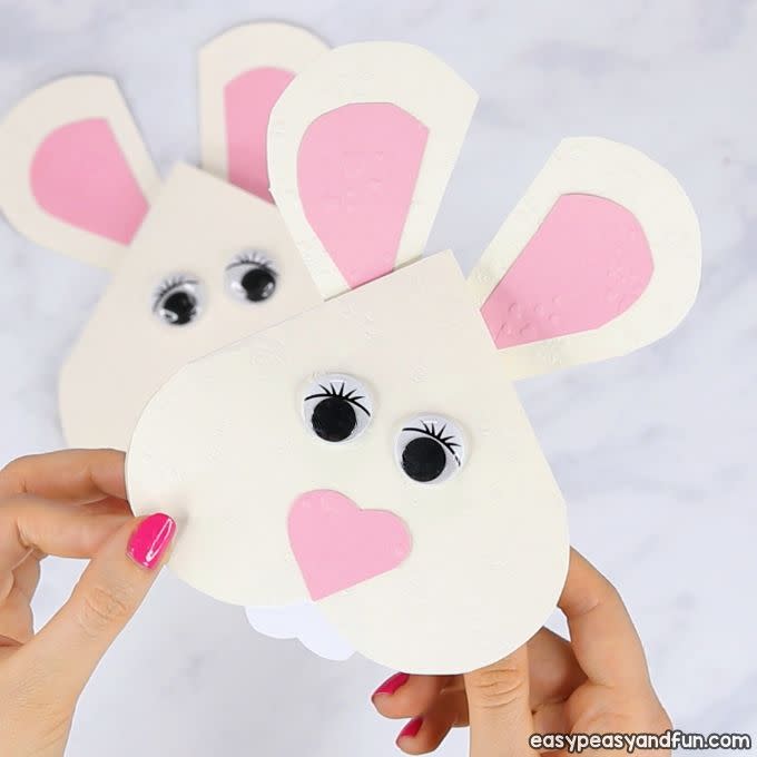 heart shaped bunny card diy easter cards