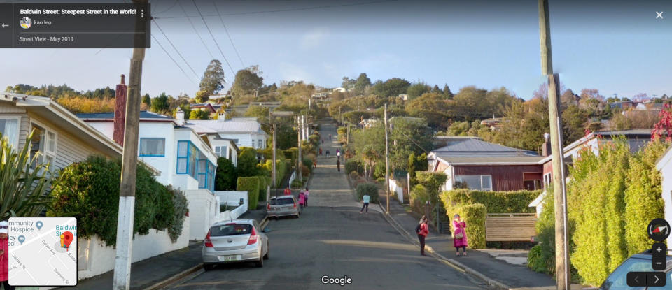 Baldwin Street in Dunedin, New Zealand, has lost its steepest street crown (Picture: SWNS)